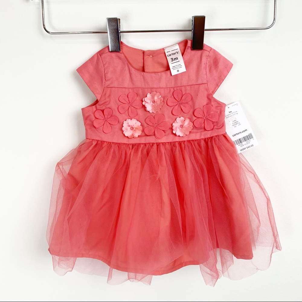 Carter's | Baby Girls Tulle Floral Applique Dress